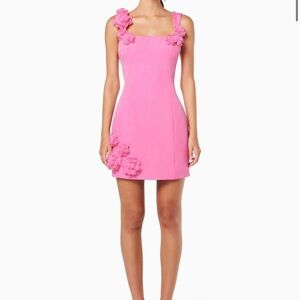 Elliatt Pink Floral Embellished Mini Dress